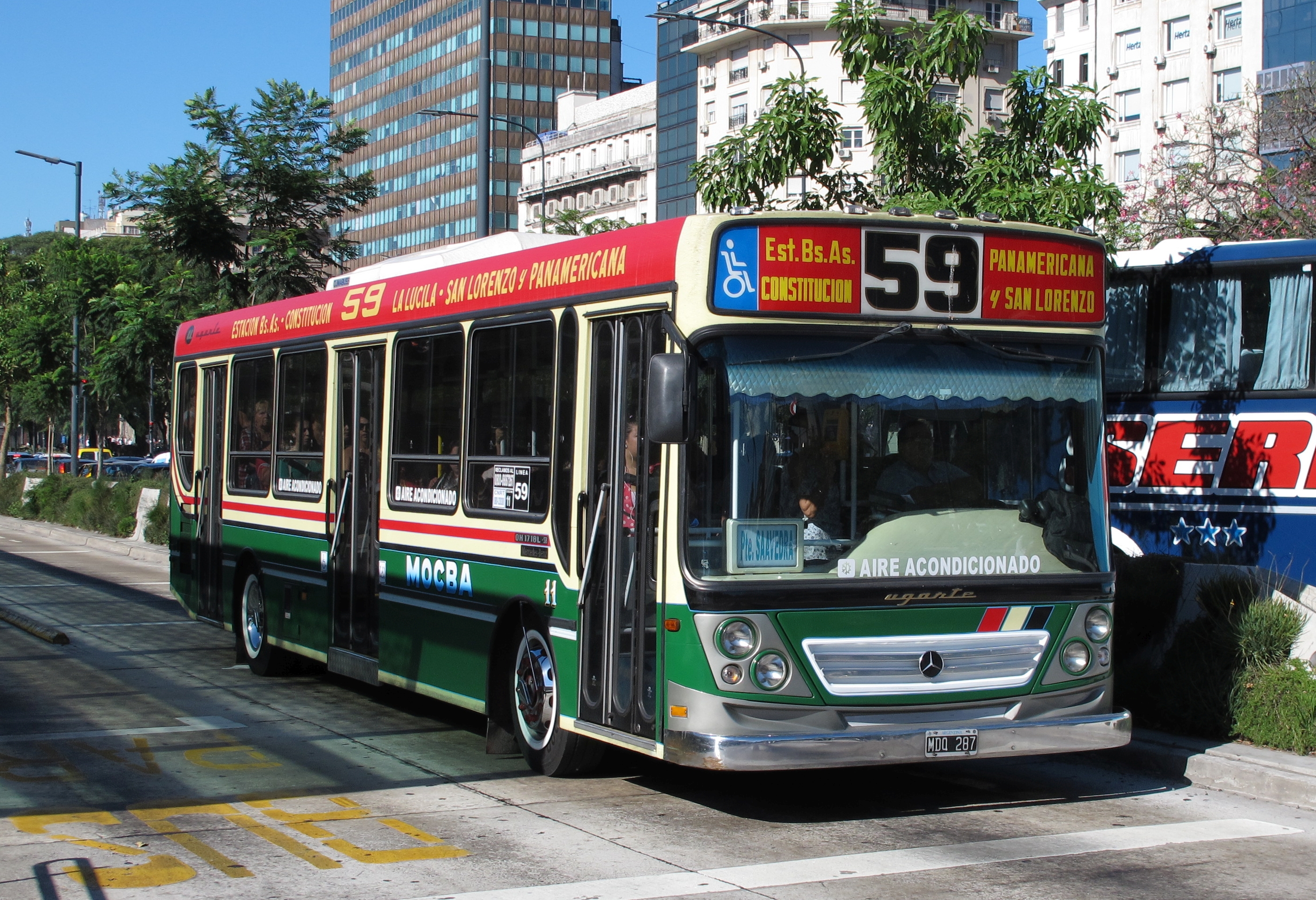 Buenos Aires - Ugarte Mercedes-Benz OH 1718L bus #11 on line No. 59 (Av 9 de Julio)